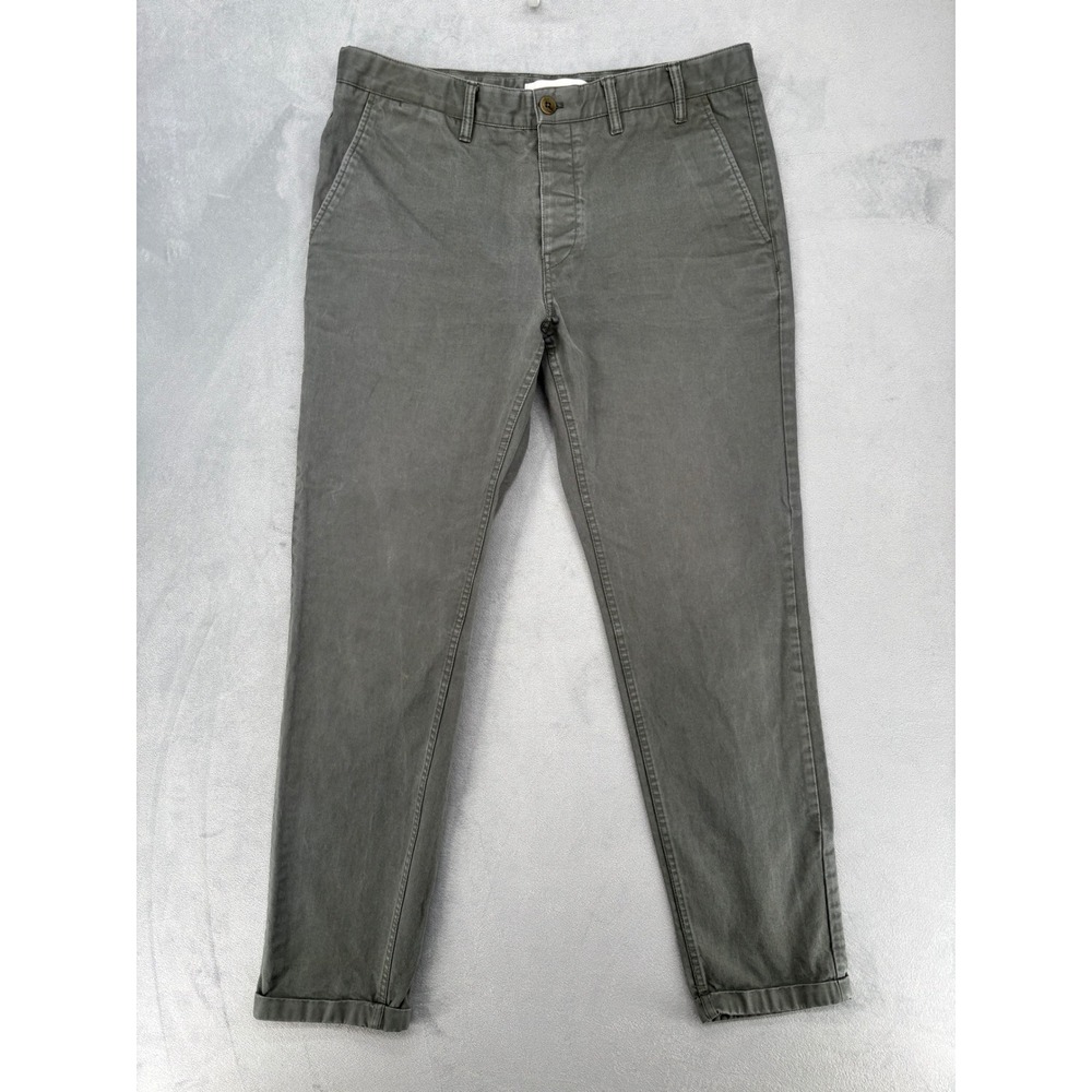 Norse Projects Chinos Mens 33 Olive Grey Aros Slim Light Twill Pant